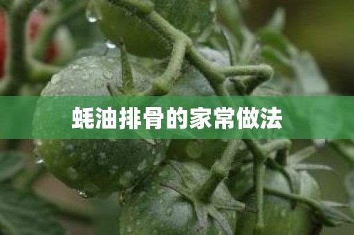 蚝油排骨的家常做法