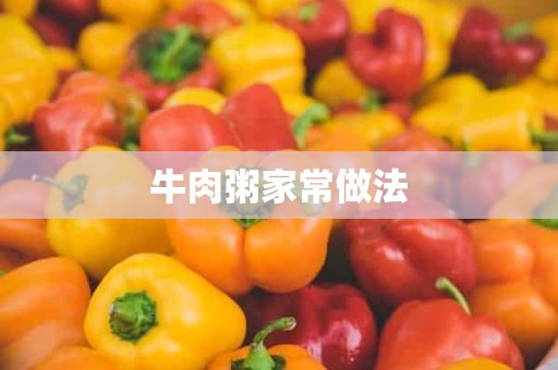 牛肉粥家常做法