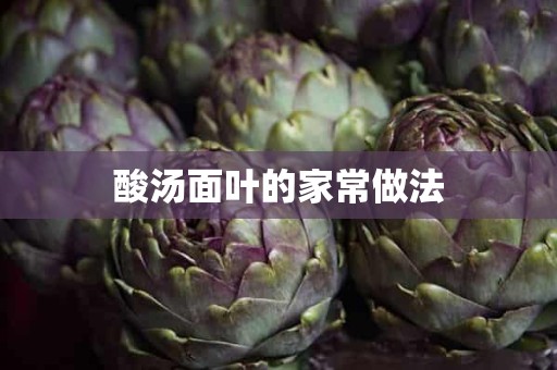 酸汤面叶的家常做法