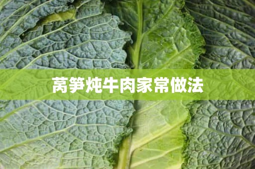 莴笋炖牛肉家常做法