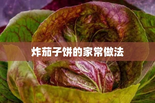 炸茄子饼的家常做法