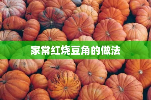 家常红烧豆角的做法