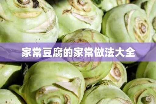 家常豆腐的家常做法大全