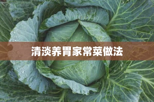 清淡养胃家常菜做法