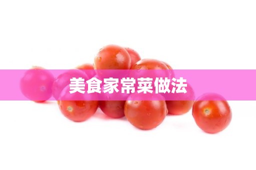 美食家常菜做法