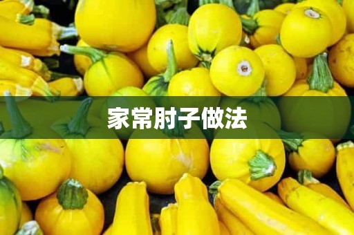 家常肘子做法