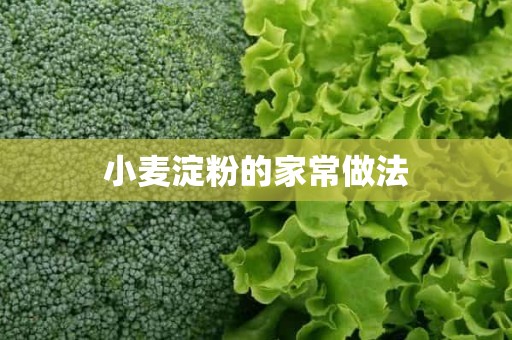 小麦淀粉的家常做法