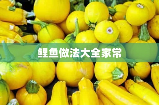 鲤鱼做法大全家常