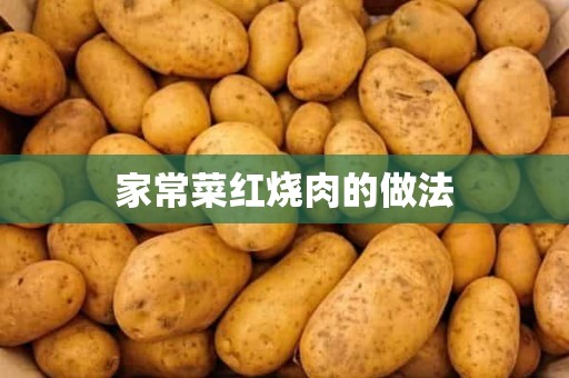 家常菜红烧肉的做法