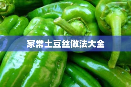 家常土豆丝做法大全