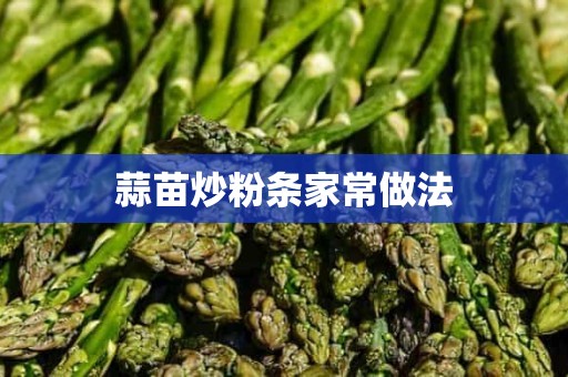 蒜苗炒粉条家常做法