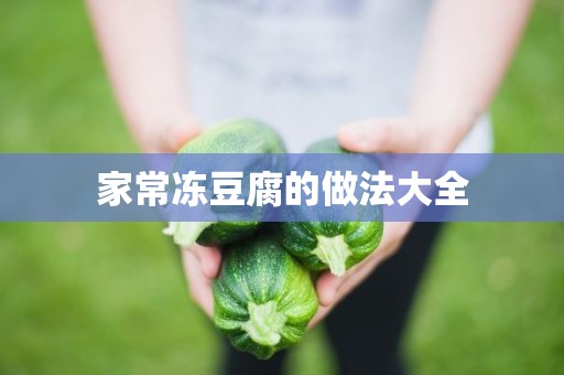 家常冻豆腐的做法大全