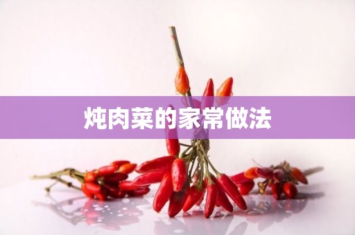 炖肉菜的家常做法