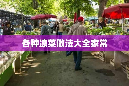 各种凉菜做法大全家常