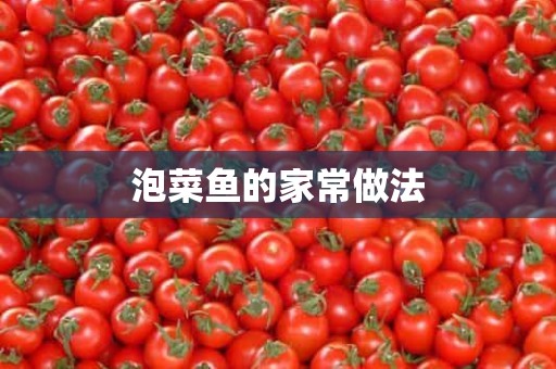 泡菜鱼的家常做法