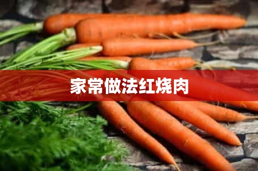 家常做法红烧肉