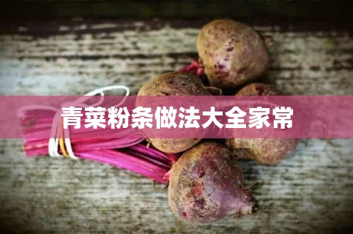 青菜粉条做法大全家常