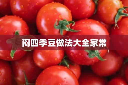 闷四季豆做法大全家常