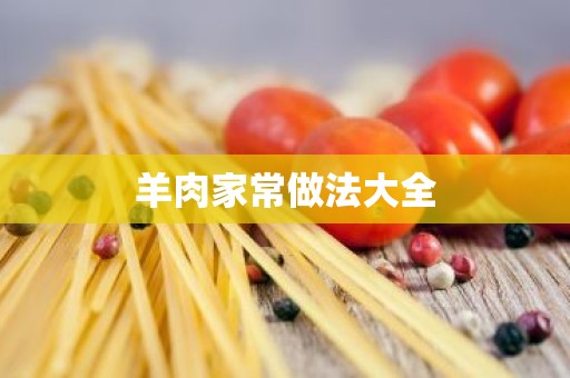 羊肉家常做法大全