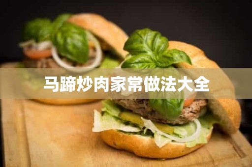 马蹄炒肉家常做法大全