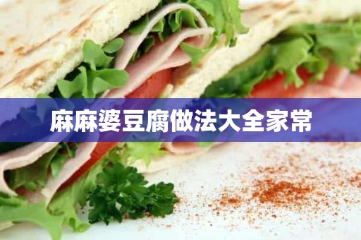 麻麻婆豆腐做法大全家常