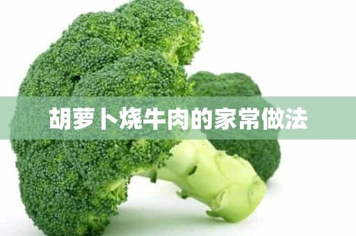 胡萝卜烧牛肉的家常做法