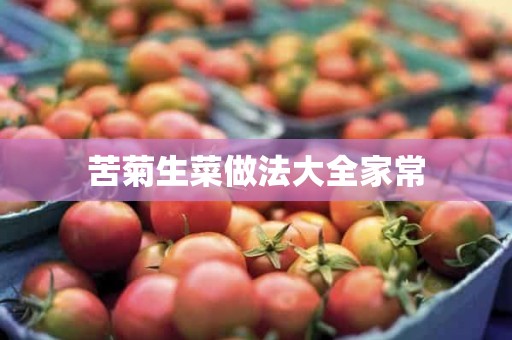 苦菊生菜做法大全家常