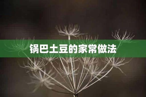 锅巴土豆的家常做法