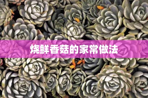 烧鲜香菇的家常做法